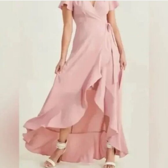 Altar’d State Springvale Mauve Ruffle Maxi Dress Size S🆕⌚📦🏃💨🚚 - Picture 10 of 11